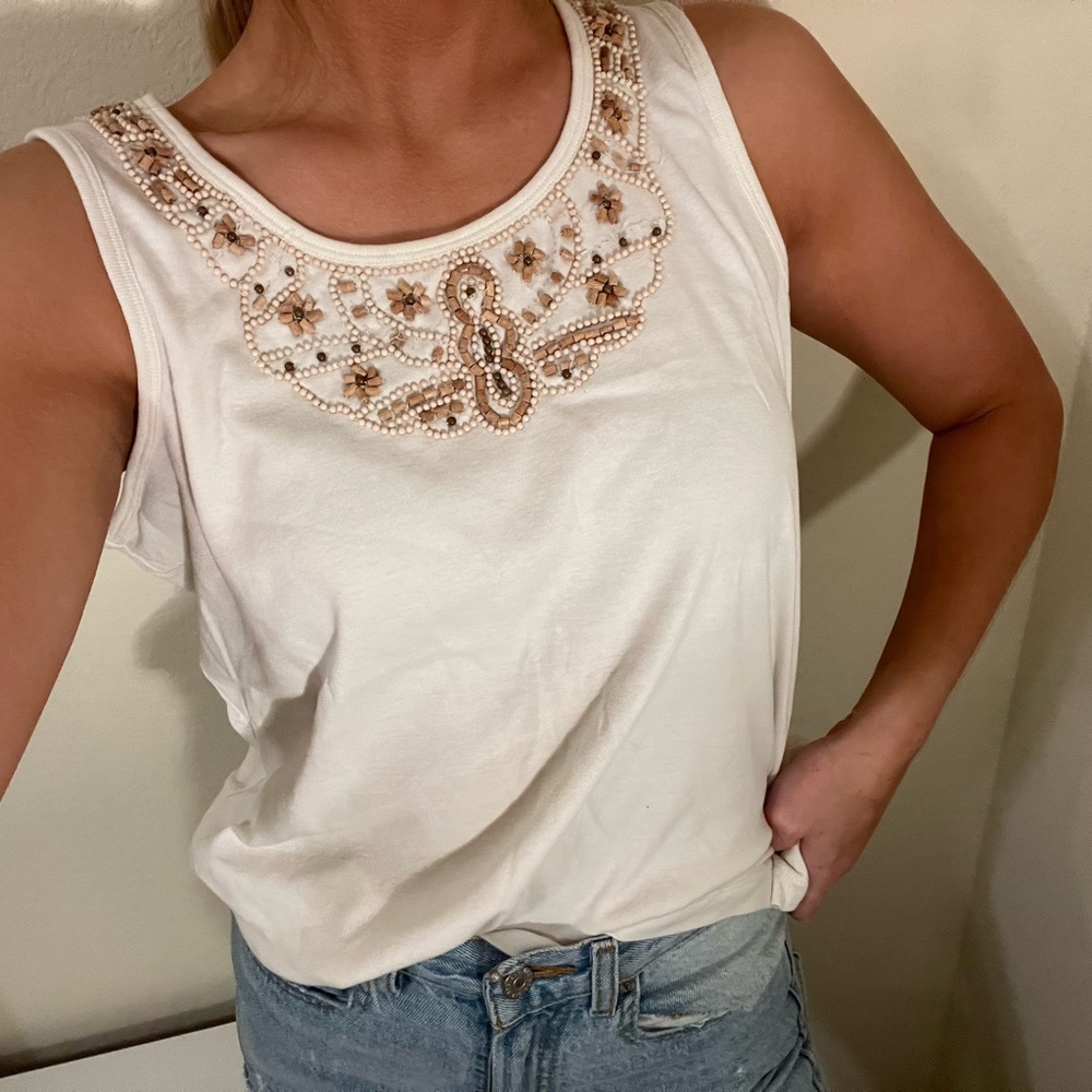 Vintage beaded boho tank